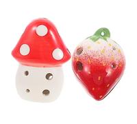 IMIKEYA 2pcs 6 Hole Ceramic Ocarina Instrument for Kids Beginner Musical Toy Portable Ocarina for Children C Key Colorful Design