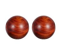 IMIKEYA 2pcs Acupoint Massage Ball Wooden Hand Massager for Elder People Brown Pearwood Craft Desktop Ornament to Sleep Patterns and Memory