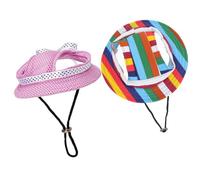 IMIKEYA 2pcs Adjustable Dog Hat Pet Princess Hat Decorative for Dachshund Sun Visor for Dogs Pet Party Accessory
