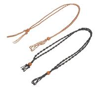 IMIKEYA 2Pcs Adjustable Stone Necklace Cord Durable DIY Cord for Gemstone Pendants Versatile Necklace Holder for Jewelry Making Modern Design for Any Occasion Sturdy Wax String