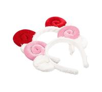 IMIKEYA 2pcs Adorable Sheep Horn Ear Headwear Plush Lamb Ears Hair Hoop Lightweight Versatile Styling Cute Playful Design for Everyday Wear in Cooler Months