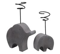 IMIKEYA 2Pcs Air Plant Display Stand Concrete Elephant Shape Decorative Plant Holder for Office and Indoor Use