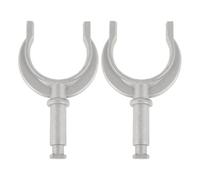 IMIKEYA 2pcs Aluminum Oar Lock for Small Boats and Dinghies, U Shape Paddle Bracket with High Strength and Quick Easy Installation, Marine Application Rowing Hardware in Silver