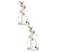 IMIKEYA 2pcs Animal Wall Sticker Growth Chart Decal Wall Decorations for Nursery Non-Toxic Decal Removable Zoo Mural