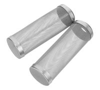 IMIKEYA 2pcs Aquarium Shrimp Filter Guard Stainless Steel Intake Filter Mesh Aquarium Inlet Cover Silver Protective Sleeve for Shrimp Tanks Reducing Maintenance Frequency and Maintaining