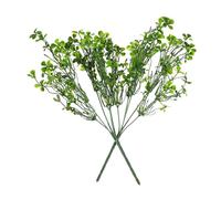IMIKEYA 2pcs Artificial Four Leaf Clover Plants High Realism and Portable Design, Plastic Shamrock Faux Greenery for Wedding Table Decor and Garden Decorations, for Dining Tables