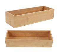 IMIKEYA 2pcs Bamboo Trinket Box Unpainted Storage Box for Jewelry Storage Lid for Bedroom