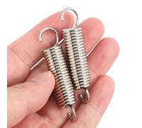 IMIKEYA 2pcs Bass Drum Foot Pedal Spring Kick Drum Pedal Tension Spring Stainless Steel Silver Easy to Assemble Percussion Instrument Parts