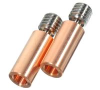 IMIKEYA 2pcs Bi-Metal Heatbreak for 3D Printer Accessories, High Performance Golden Heat Break Throat Tube, Melts Filament Faster, Compatible Filament Printing Tool Kit