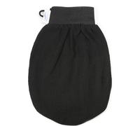 IMIKEYA 2Pcs Black Exfoliating Bath Gloves Set Rough and Rounded Edges, Body Scrubber Shower Mitts for Dead Skin Removal and Shower Cleaning at Home