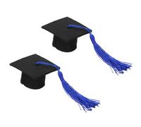 IMIKEYA 2pcs Blue Felt Cloth Graduation Pet Hat Set for Graduation Party Multi-purpose Dog Dr Hat Pet Decoration and Party Dog Clothing