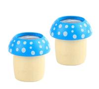 IMIKEYA 2pcs Blue Wooden Mushroom Kaleidoscope, Educational Science Experiment with Polygon Shape, Smooth Polished Surface, Develops Creativity and Imagination, Gift
