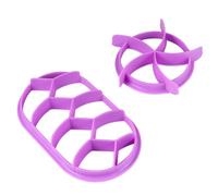 IMIKEYA 2pcs Bread Press Set for Baking - Purple Plastic Pastry Moulds and Oval Shapes - Embossing Dough Cutter for Home Bakery and Cake Decorating