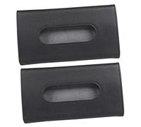 IMIKEYA 2pcs Car Visor Tissue Holder PU Leather Napkin Box for Auto Compact Visor Organizer with Vibration-resistant Clip Safe Driving Tissue Dispenser