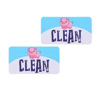 IMIKEYA 2pcs Cartoon Pig Double-sided Magnetic Dishwasher Indicator Sign for Clean and Dirty Status, Kitchen Refrigerator Magnet for Home Laundry Organization