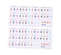 IMIKEYA 2pcs Colorful Piano Keyboard Decals 61-key Stickers for Electronic Organ, Practical Music Instrument Supplies for Beginners, Removable Piano Accessories