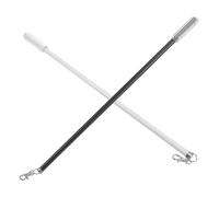 IMIKEYA 2Pcs Curtain Pull Rods for Drapes Metal Drapery Wands Lightweight Window Blind Replacement Rods for Venetian and Vertical Blinds in Black and White