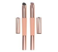 IMIKEYA 2PCS Dual-Ended Silicone Lip Brush and Concealer Applicator with Cover, Portable Pink Silicone Makeup Brush Set for Lipstick, Nail Art, and Travel Use