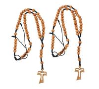 IMIKEYA 2pcs Earthy Cross Pendant with Distinctive Handwoven Design for Men and Women for Religious Decor and Giving