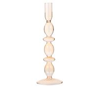IMIKEYA 2pcs Elegant Glass Candle Holder for Home Retro Style Candlestick for Romantic Dinner Parties Weddings and Special Occasions Beautiful Decorative Ornament