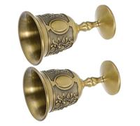 IMIKEYA 2pcs Embossed Metal Goblet Zinc Alloy Vintage Wine Cups Small Medieval Shot Glasses for Party Celebration Home Decor with Retro Palace Style Craftsmanship