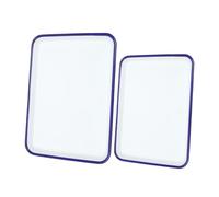 IMIKEYA 2pcs Enamel Baking Trays Retro White Heat Resistant Non Stick Oven Pans Multi Functional Rectangle Baking Dishes for Kitchen Roasting and Cooking