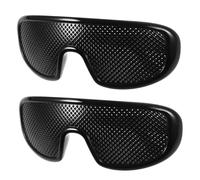 IMIKEYA 2pcs Ergonomic Pinhole Glasses Lightweight Improvement Trainer Spectacles for Driving Hiking Daily Use Black Glasses