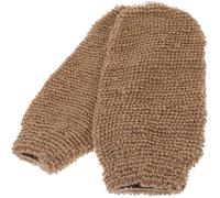 IMIKEYA 2pcs Exfoliating Bathing Gloves for Arms and Legs Machine Washable Jute Fiber Shower Gloves Beige Body Massage for Home and Indoor Use for Families and Friends