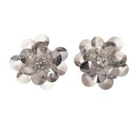 IMIKEYA 2pcs Flower Button Cover Cufflinks for Women and Men, Elegant Sparkly Crystal Rhinestone Alloy Detachable Decorative Button Covers for Shirts, Suitable for Significant Occasions