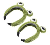 IMIKEYA 2pcs Frog Ears Headbands Knitted Plush Yarn Soft Ear Covering Hairbands Adorable Kawaii Style for Winter Activities and Themed Events