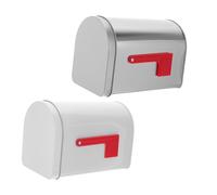 IMIKEYA 2pcs Gift Postage Box Mailbox Chocolate Candies Containers Hanging Mail Organizer Small Treats Containers Small Cookies Empty Candy Tinplate