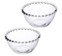 IMIKEYA 2pcs Glass Dipping Bowls 75ml Small Clear Condiment Bowls Decorative Dessert Serving Bowls Reusable Mini Mixing Dish for Sauce Spices Sauce Ice Cream Appetizer
