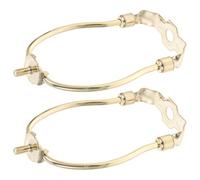 IMIKEYA 2Pcs Gold Tone Lamp Shade Harp Holder 5-Inch Metal Bracket for Floor and Table Lamps DIY with Detachable Wire Holder