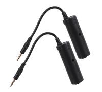 IMIKEYA 2pcs Guitar Effector Audio Interface Guitar Accessories Smartphone Guitar Adapter Guitar Effects Interface Device Guitar Cable Guitar Converter Electric Guitar Adapter Black Rubber