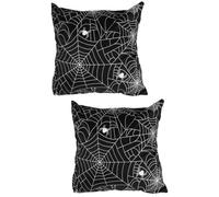 IMIKEYA 2pcs Halloween Spider Web Pillow Case Hidden Zipper Home Decor for Living Room