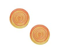 IMIKEYA 2pcs Hand-woven Placemat Coaster, round Cotton Thread, Yellow, Heat Resistant Table Mat for Home and Housewarming Day