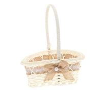 IMIKEYA 2pcs Heart Shaped Flower Basket Storage Container Woven Wedding Flower Girl Basket for Parties and Daily Use Handheld Petal Holder with Lovely Design