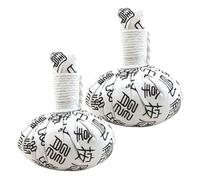 IMIKEYA 2pcs Herbal Moxibustion Massage Balls Set White Center, Deep Muscle Heating Therapy for Neck, Back and Sore Muscle Relief, Portable Body and Foot Massager