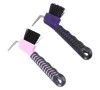 IMIKEYA 2pcs Horse Hoof Cleaning Tools Multi-functional Hoof Pick with Brush Made of Sturdy Pp Material Portable for Horse Grooming and Outdoor Use Random Color