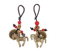 IMIKEYA 2pcs Horse Key Chain: Lunar New Year Chinese Keyring - Lucky Wealth Symbol Bag Pendant For Festival Party Favors Decoration