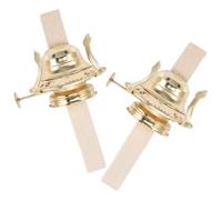 IMIKEYA 2pcs Kerosene Lamp Wick Burner Replacement Parts for Oil Lamp Iron Material with Golden Colour Practical Use Simple Design Suitable for Home and Outdoor