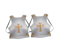 IMIKEYA 2pcs Kids Roman Armour Soldier Costume Solid Cross Chest Plate and Shield Retro Play Armour for Boys Halloween Dress up Role Play
