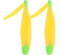 IMIKEYA 2pcs Large Capacity Silicone Pencil Bag in Banana Shape with Zipper, Wear-Resistant and Easy to Open and Close, Creative and Lovely Stationery Organizer