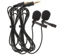 IMIKEYA 2pcs Lavalier Microphone Clip Mic for Smartphones Tablets High Sensitivity Recording Mic Durable Aps Design for Voice Live Streaming Interviews