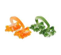 IMIKEYA 2pcs Manual Body Massage Tools, Portable Plastic Muscle Massagers for Full Body, Multifunctional Relaxing Massager Set in Yellow and Green for Home and Travel Use