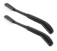 IMIKEYA 2pcs Metal Eyelash Comb and Eyebrow Brush Set, Dense Lash Separator Tool Foldable Crescent-Shaped Black Steel Teeth, Portable Makeup Accessory for Precise Lash and Brow Grooming