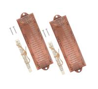 IMIKEYA 2pcs Mezuzah Front Door Plaque Red Bronze Alloy Religious Judaica Mezuzah Decor for Home Blessing and Cultural Heritage Preservation