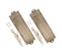 IMIKEYA 2pcs Mezuzah with Faithful Scroll for Door and Window Mount Religious Home Decor for Jewish and Catholic Traditions Easy Installation Antique Gold Blessing Mezuzah for Front Door
