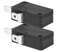 IMIKEYA 2pcs Microwave Oven Micro Limit Switch Normally Open 2-pin Replacement Parts with Plastic and Metal Material for Household Appliances Easy and Precise Control Enhanced Safety