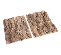 IMIKEYA 2pcs Natural Tree Bark Reptile Hide and Climbing Decoration for Pet Cage, Coffee Colour Tree Bark Habitat Décor Suitable for Crickets and Reptiles in Terrariums